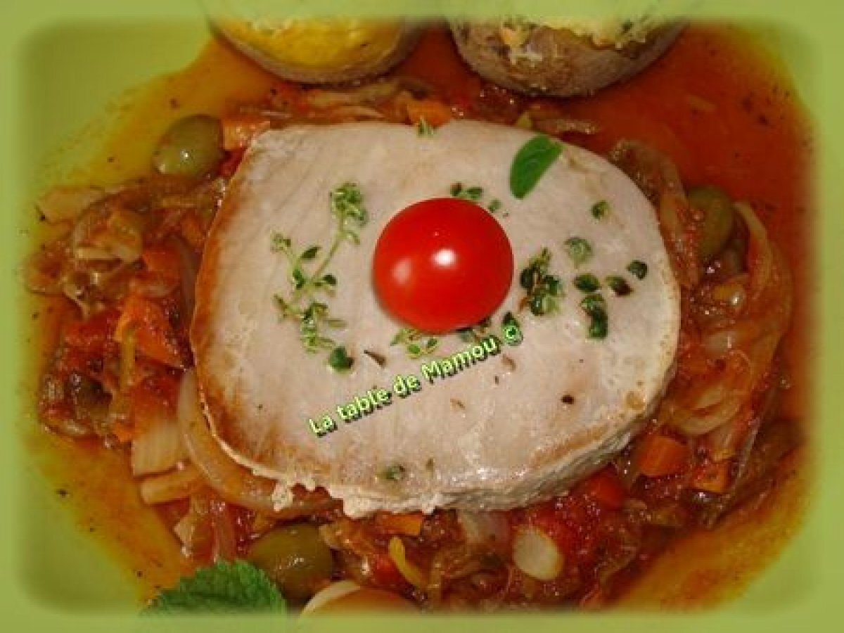 Recette de steak de thon avec sauce aux légumes