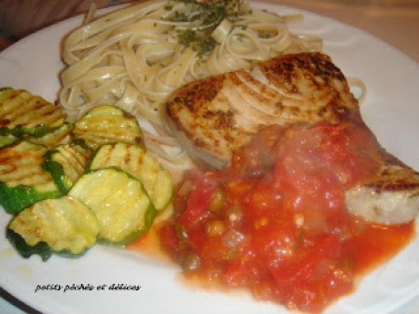 Steaks De Thon Grilles A La Putanesca Recette Ptitchef