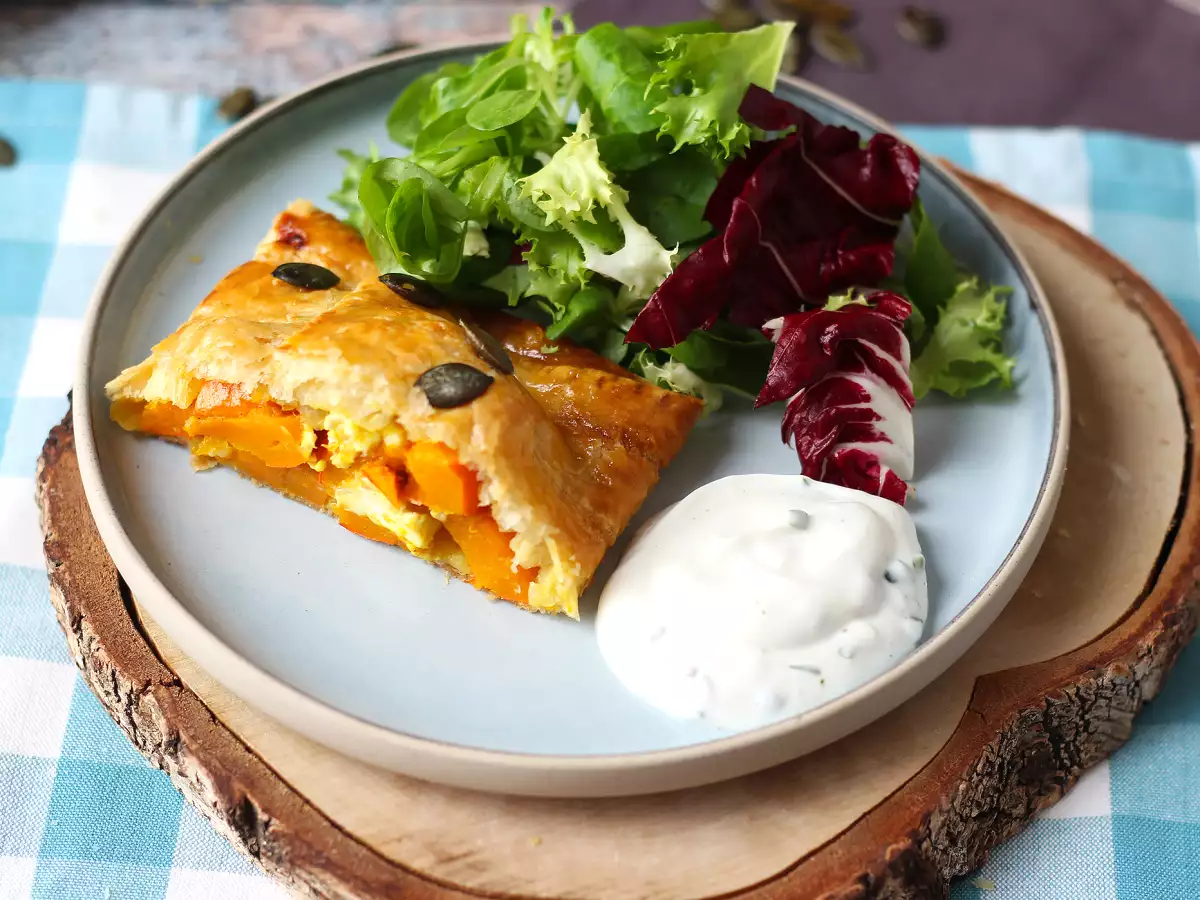 Strudel au potimarron et à la feta : recette facile et croustillante