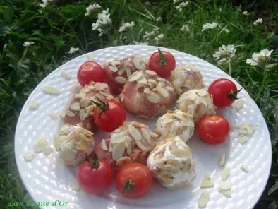 Stuzzichini ou bouchées salées aux amandes éffilées