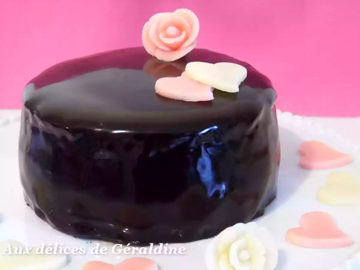 Succès au chocolat, coeur de framboise