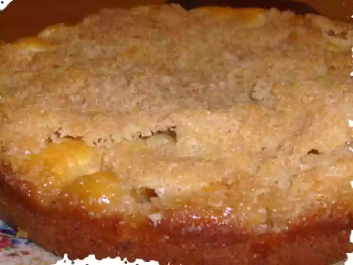 Succulent gateau pommes / banane qui croustille la coco !