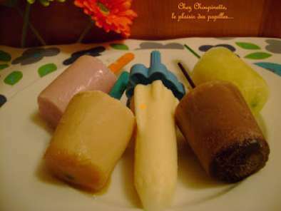 Sucettes glacées à tous les gouts : mangue, ananas, chocolat...