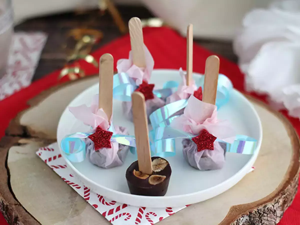 Sucettes pour chocolat chaud: chocolat noir + noisettes grillées - photo 5