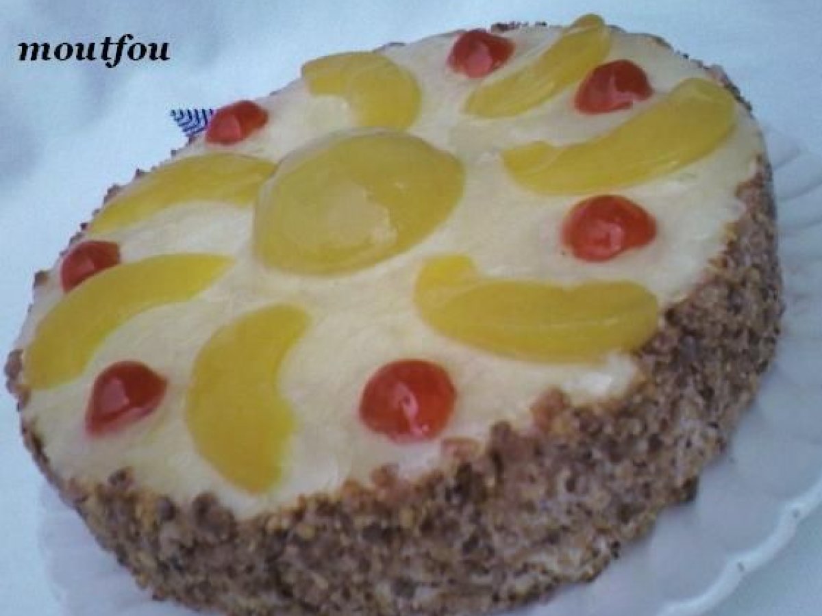 Superbe Gateau Aux Peches Nougatine Maison