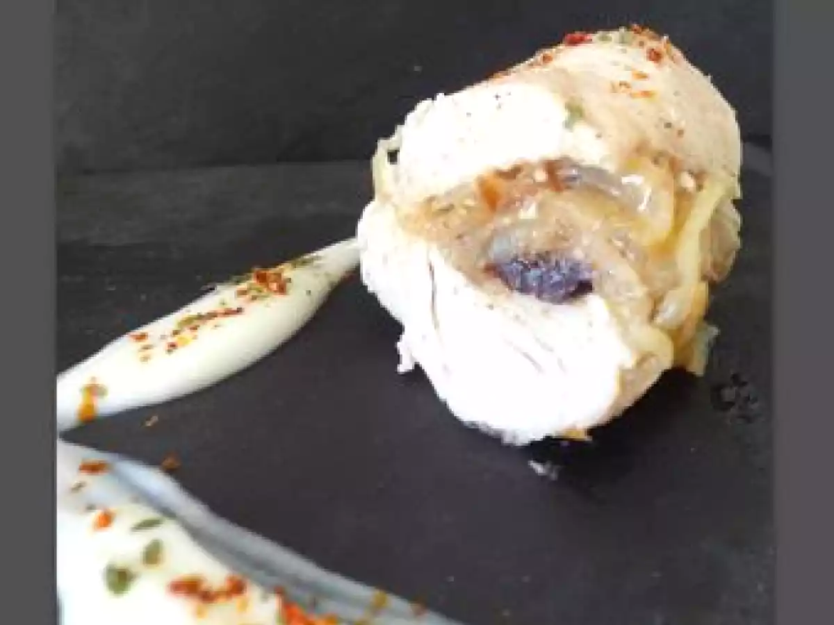 Suprême de poulet aux pruneaux et cancoillotte
