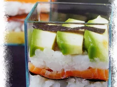 Sushi destructuré en habit de verre ( maki)