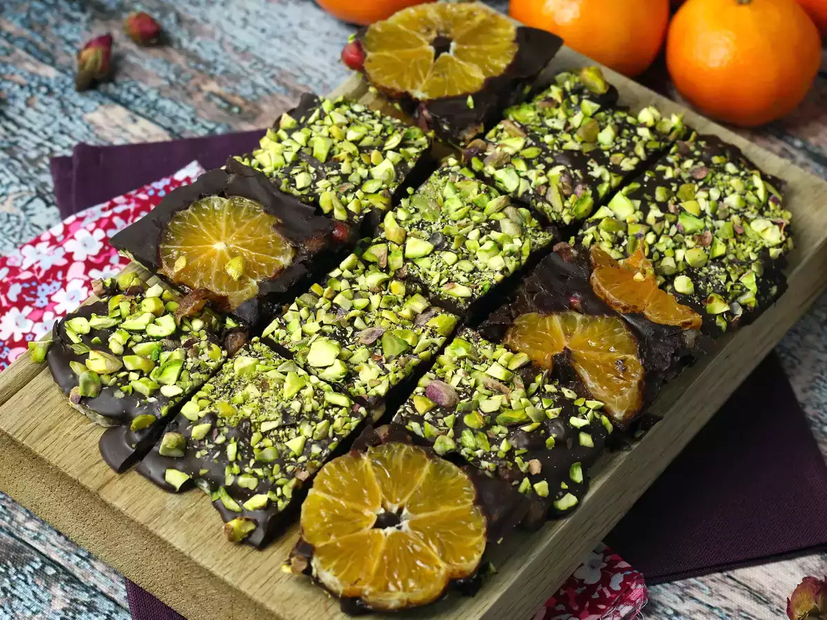 Tablette chocolat pistache et mandarine, la douceur parfaite pour l'hiver! - photo 2