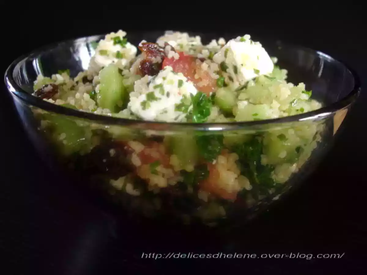 TABOULE CONCOMBRE, CHEVRE ET RAISINS SECS