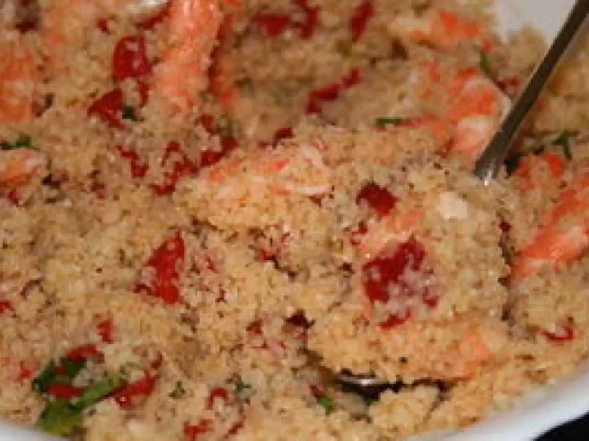 Taboulé de boulgour aux crevettes