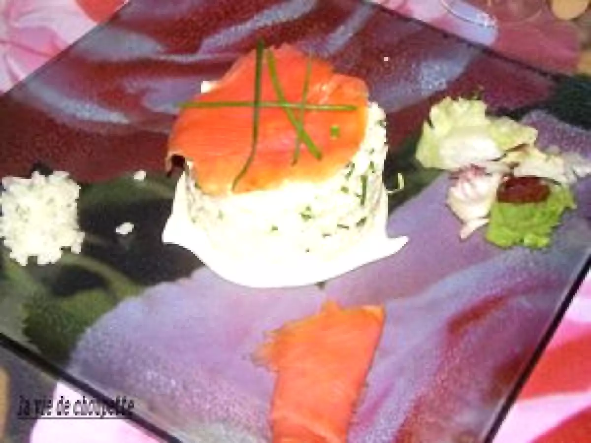 Taboulé de chou-fleur à la truite fumée