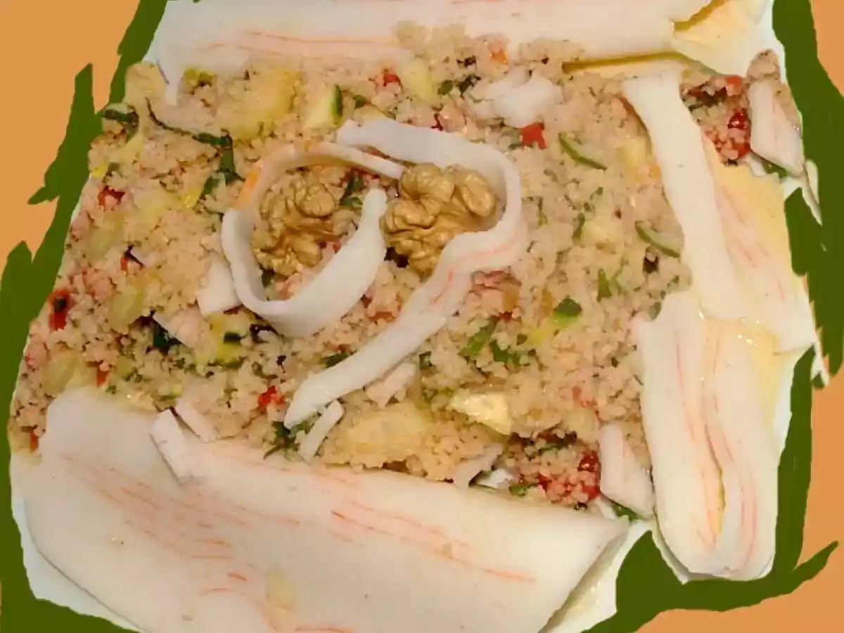 Taboulé maison fruité et salé au jambon de colin blanc