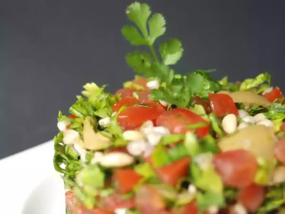 Taboulé presque libanais au sarrasin, citron confit, pignons