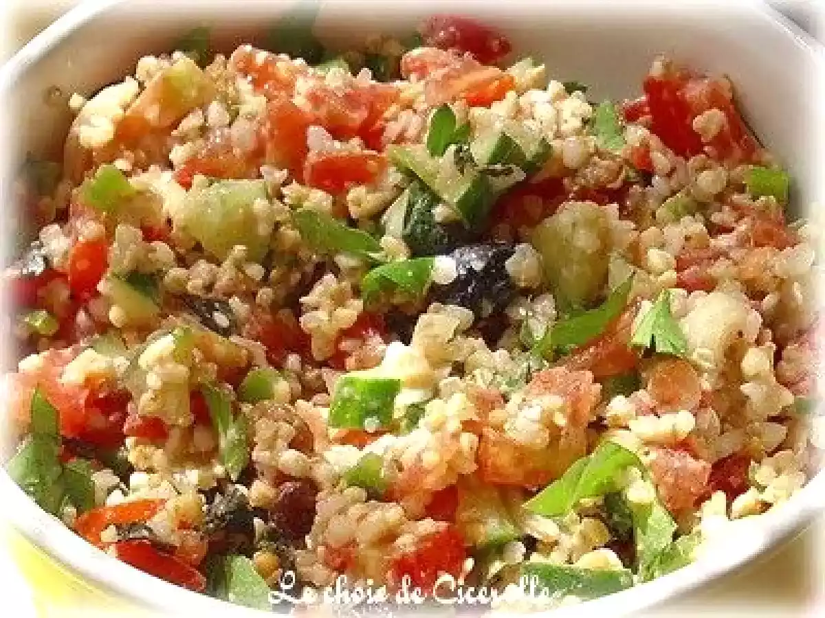 Taboulé tout frais, au boulghour et au sarrasin