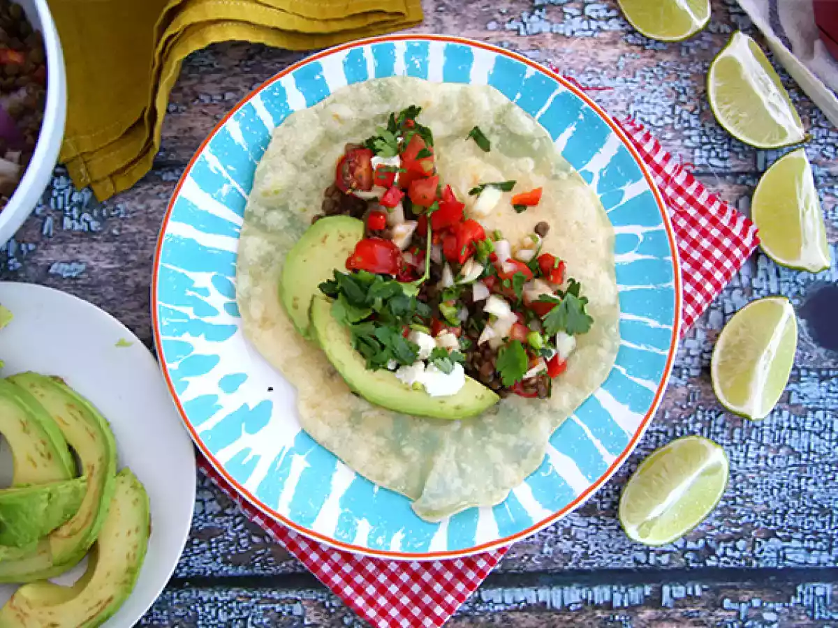 Tacos végétariens aux lentilles - photo 3