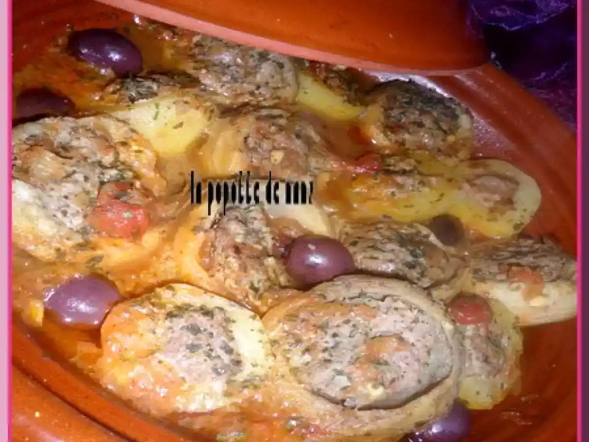 Tagine aux fonds d'artichauts et pomme de terre farcis