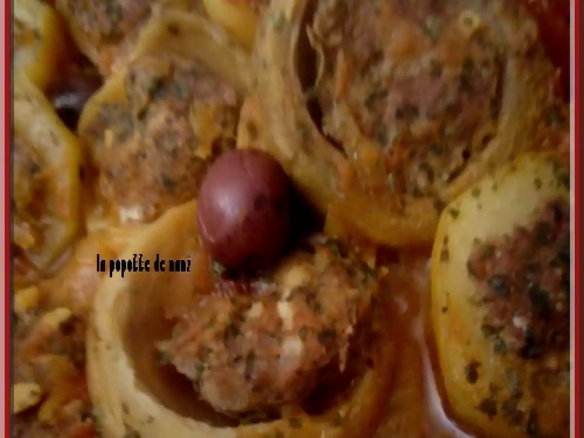 Tagine aux fonds d'artichauts et pomme de terre farcis - photo 3