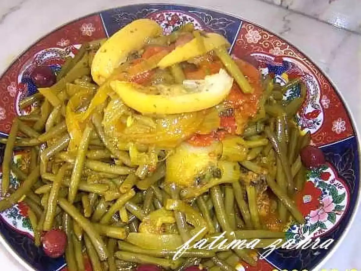 Tagine aux haricots verts et olives
