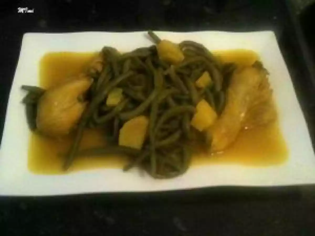 Tagine marocaine aux poulet, haricots verts