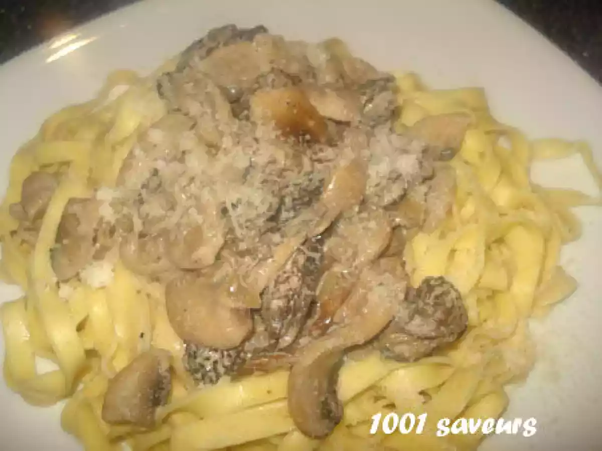 Tagliatelle ai tre funghi (Tagliatelles aux 3 champignons) - photo 2