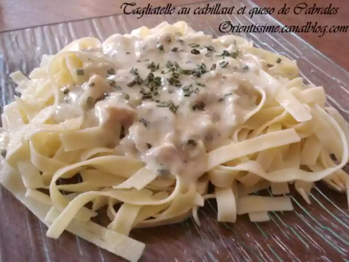 Tagliatelle au cabillaud et queso de Cabrales (Fromage espagnol) - photo 2