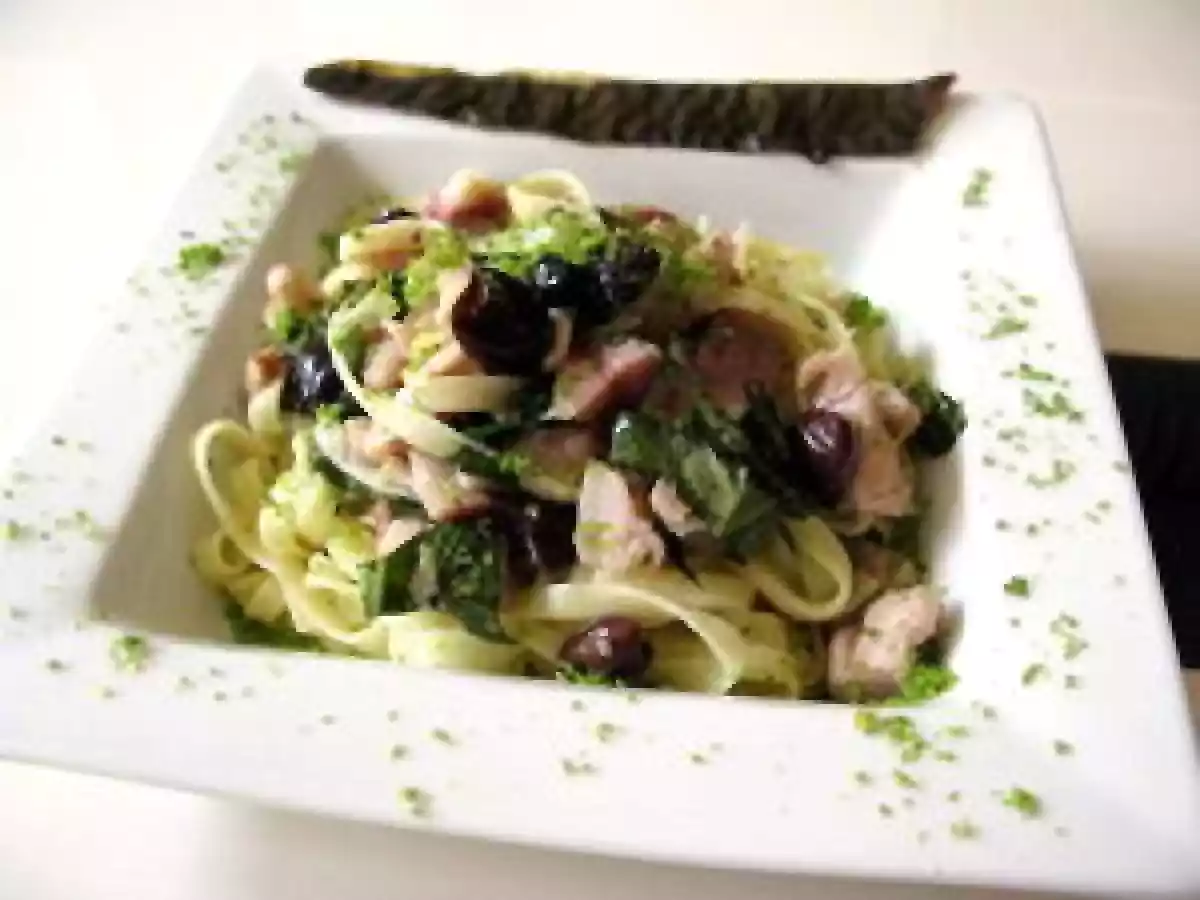 Tagliatelle au maquereau fumé