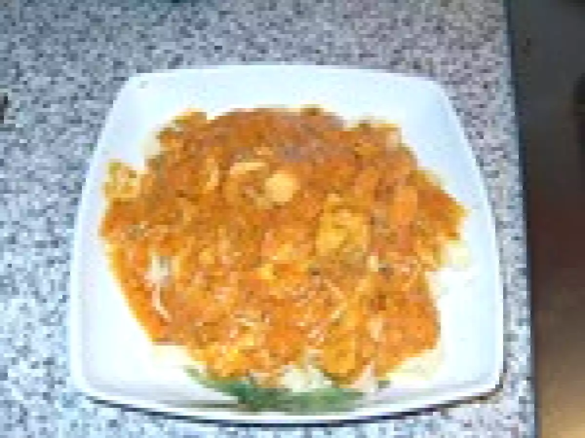 Tagliatelle aux saumon et crevette