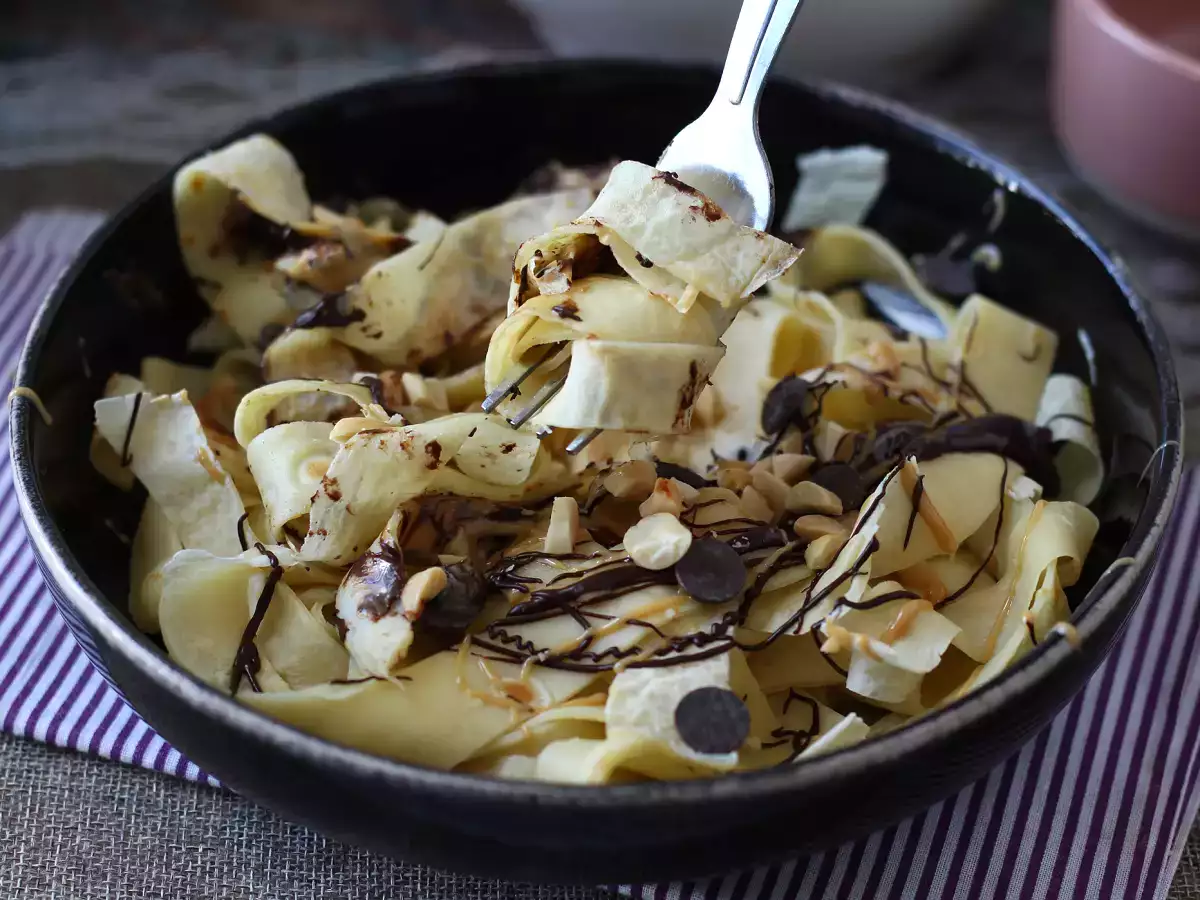 Tagliatelle de crêpes au chocolat et à la cacahuète! - photo 9