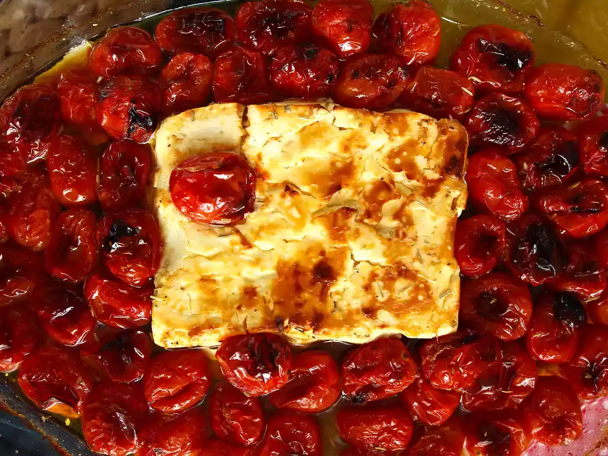 Tagliatelle feta tomates cerises - baked feta pasta - photo 3