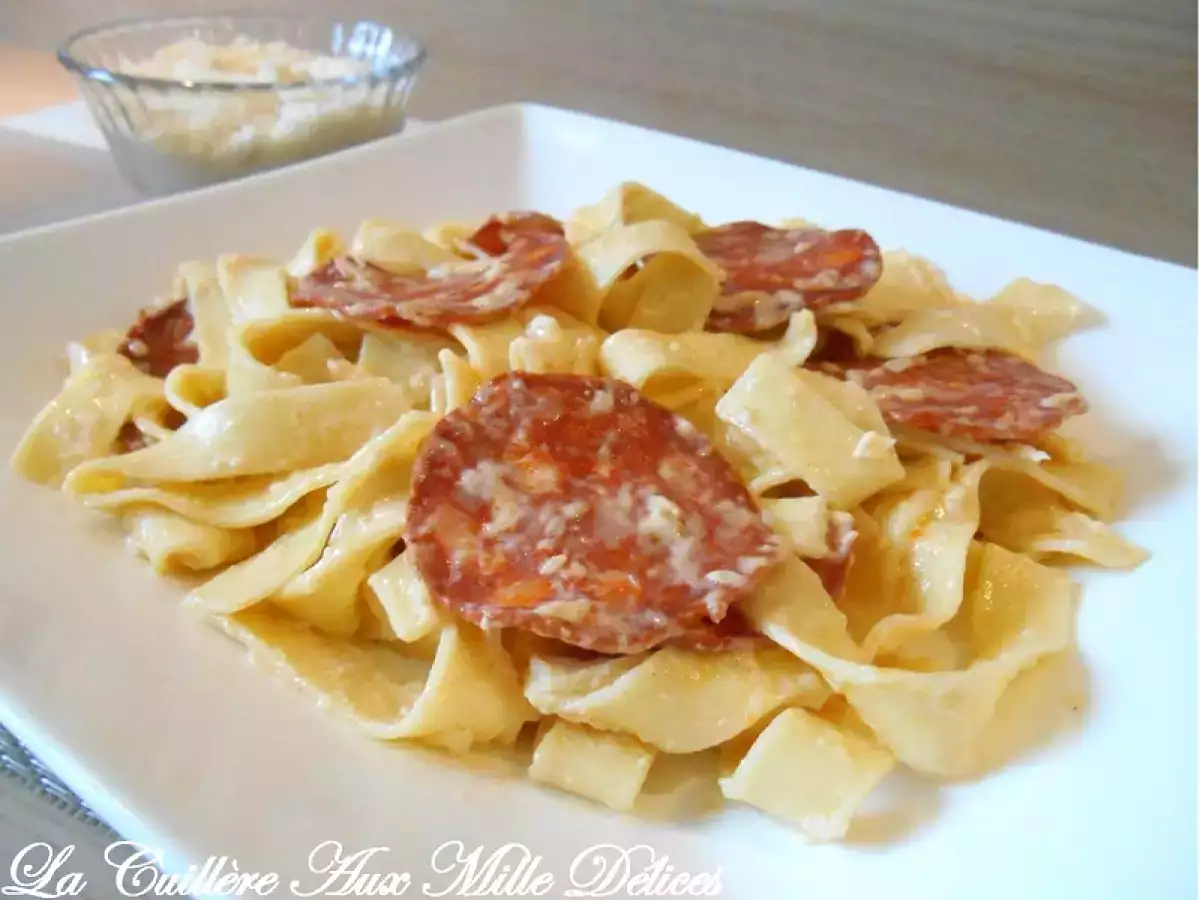 Tagliatelles au chorizo & parmesan - photo 2