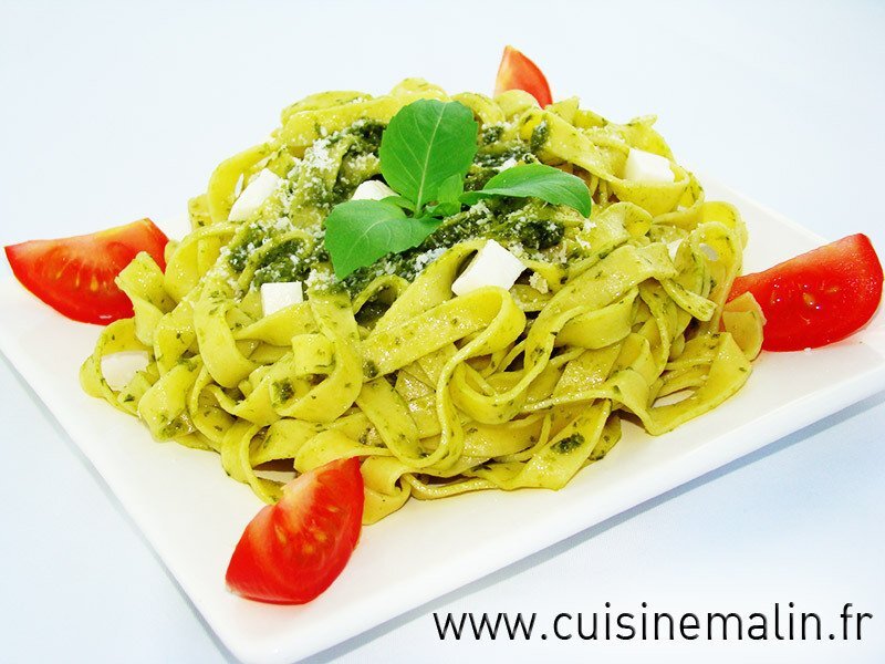 Tagliatelles au pesto Recette Ptitchef