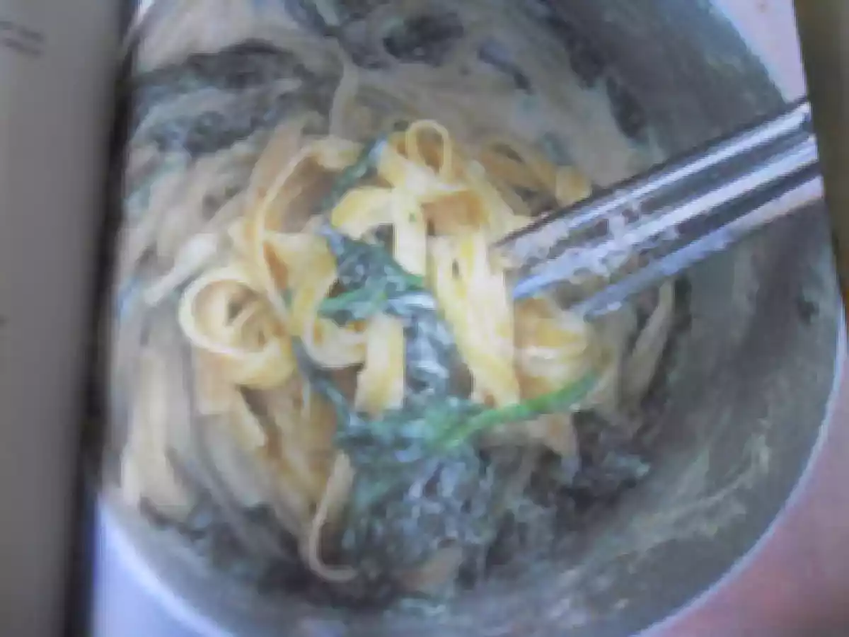 Tagliatelles aux épinards, mascarpone et parmesan