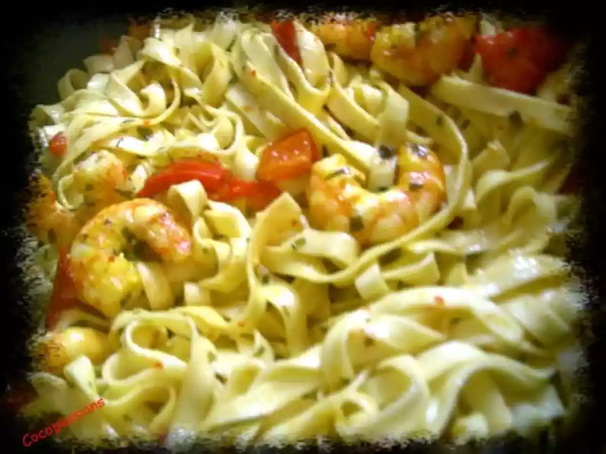 Tagliatelles aux gambas