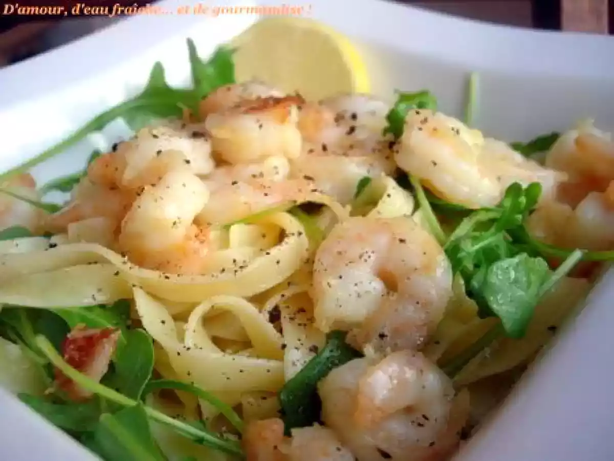 Tagliatelles aux scampis & beurre citron...et une confession