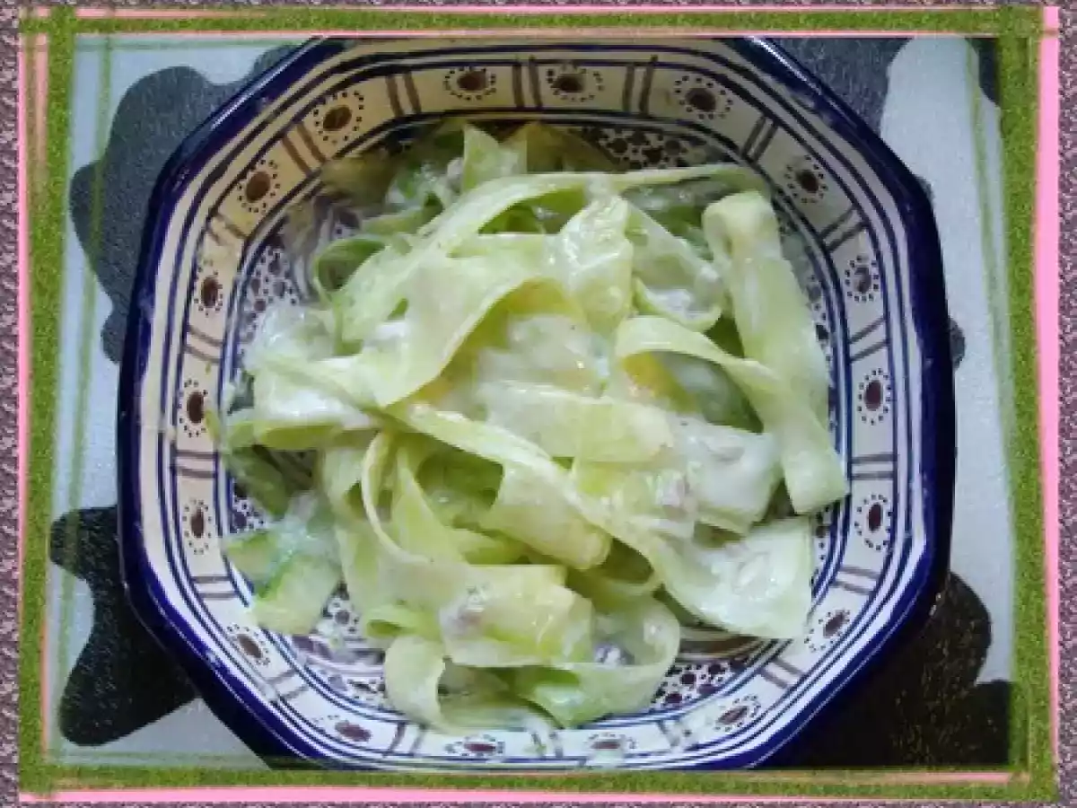 Tagliatelles de Comcombre au Yaourt