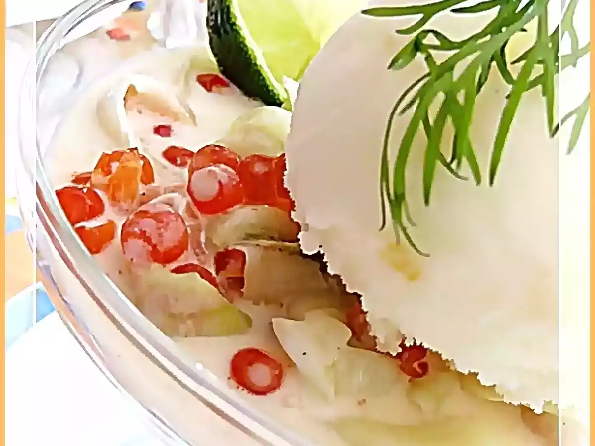 tagliatelles de concombre au saumon et son sorbet de citron - photo 2