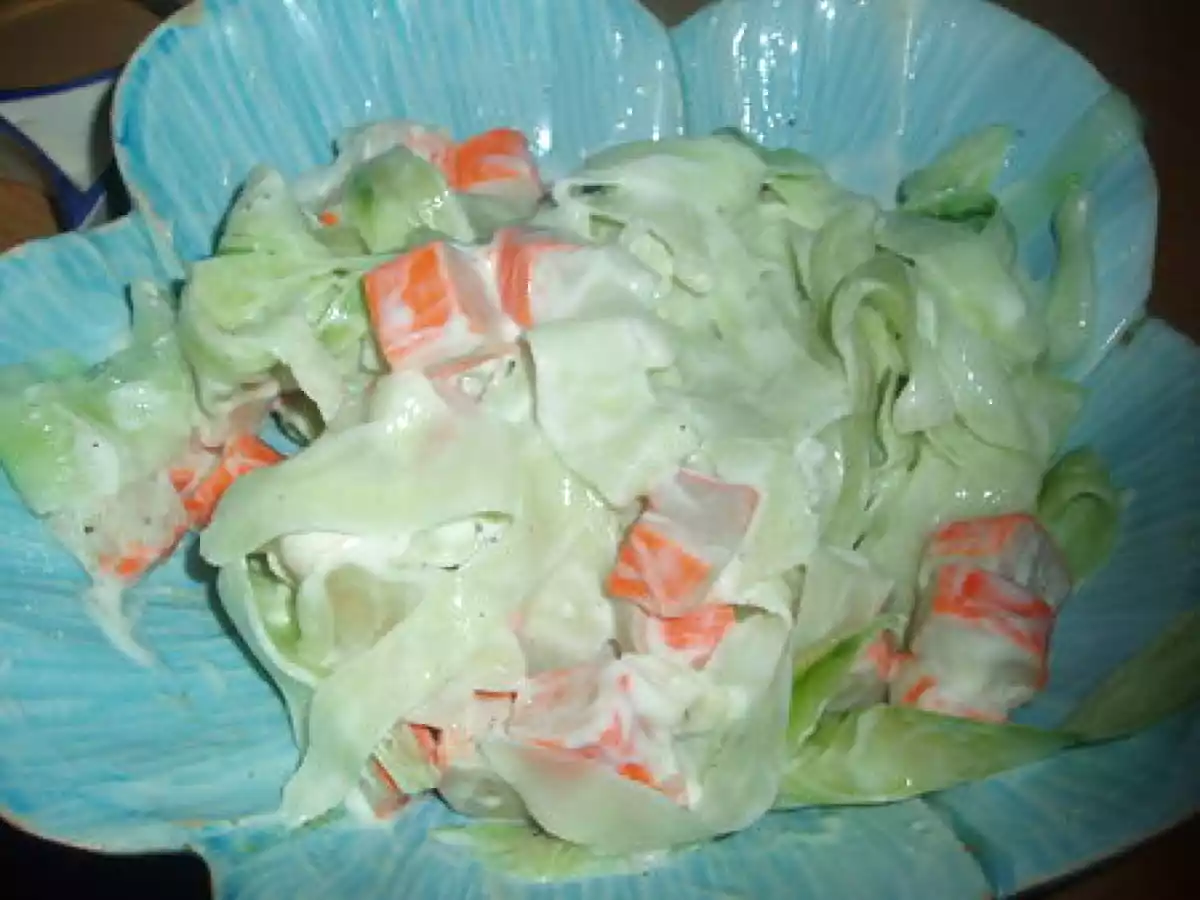 Tagliatelles de concombre au surimi