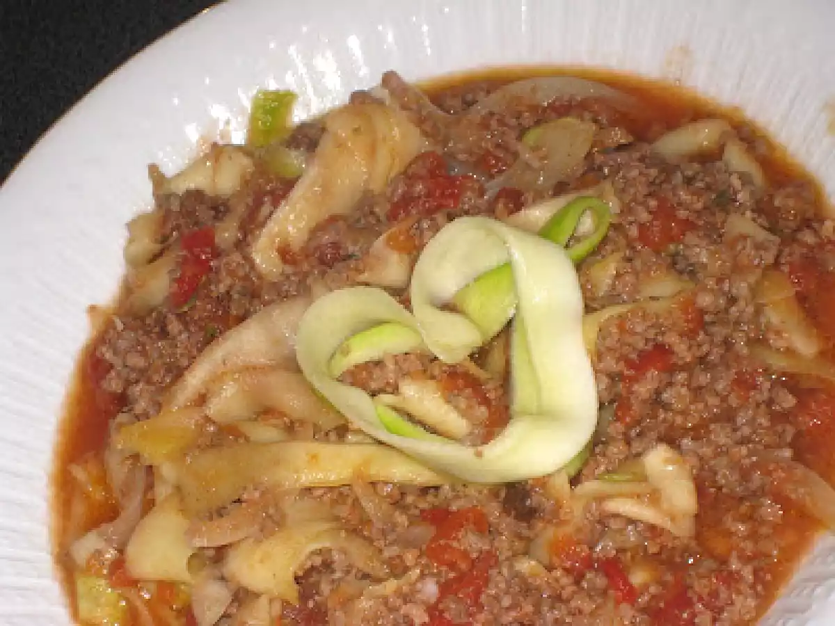 Tagliatelles de courgette à la bolognaise Dukan (PL)