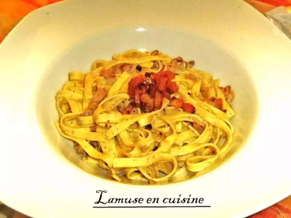 Tagliatelles sur un air de carbonara