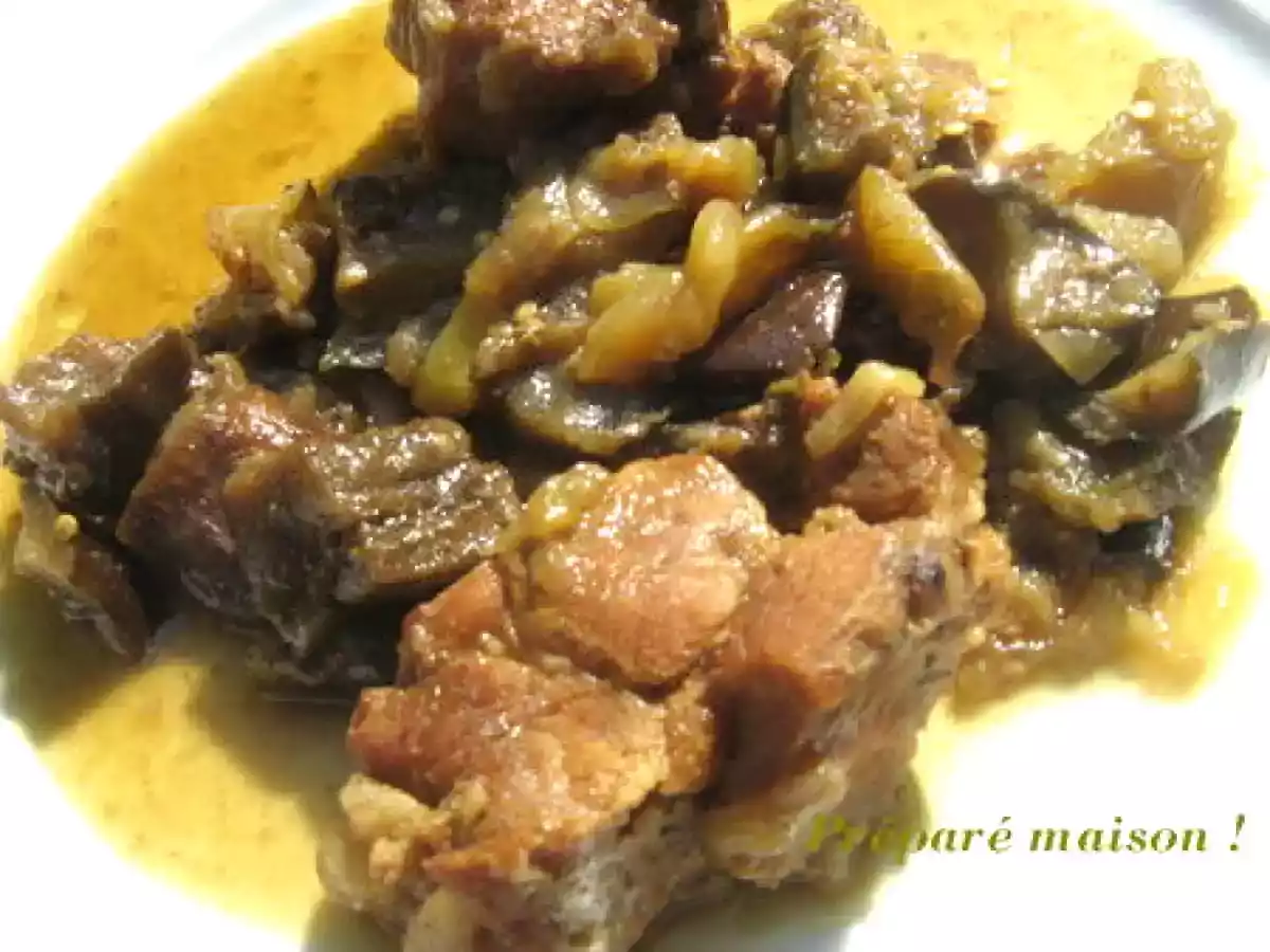 Tajine d'agneau au miel et aubergines