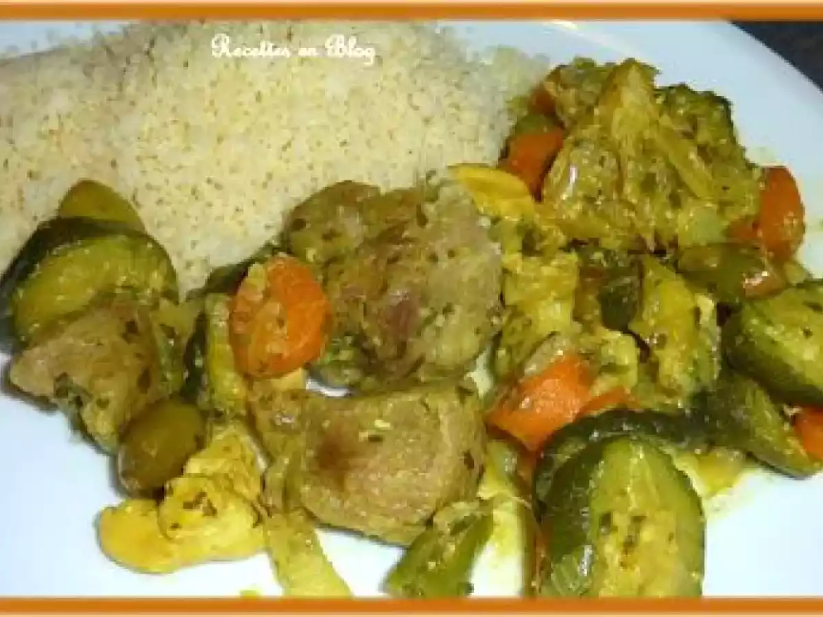 TAJINE D'AGNEAU AUX CAROTTES ET COURGETTES