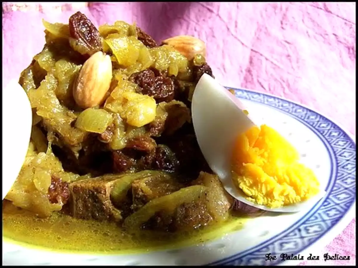 Tajine d'agneau aux oignons et raisins secs ( Maroc ) - photo 2