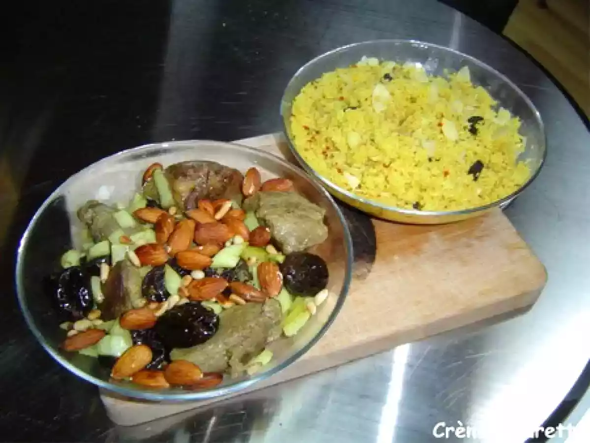 Tajine d'agneau aux pruneaux et aux amandes