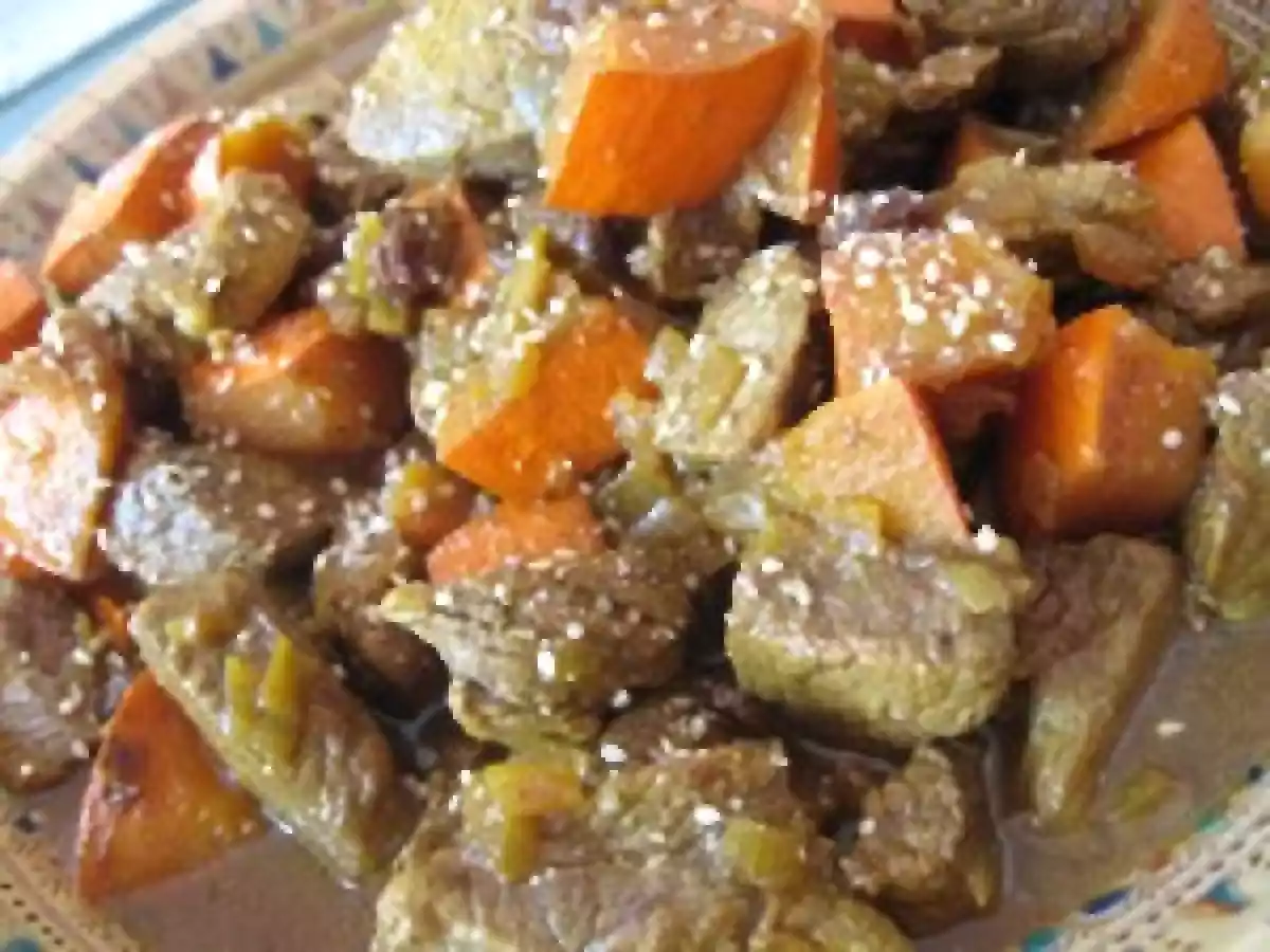 Tajine d'agneau et potimarron confit à la cannelle - photo 2