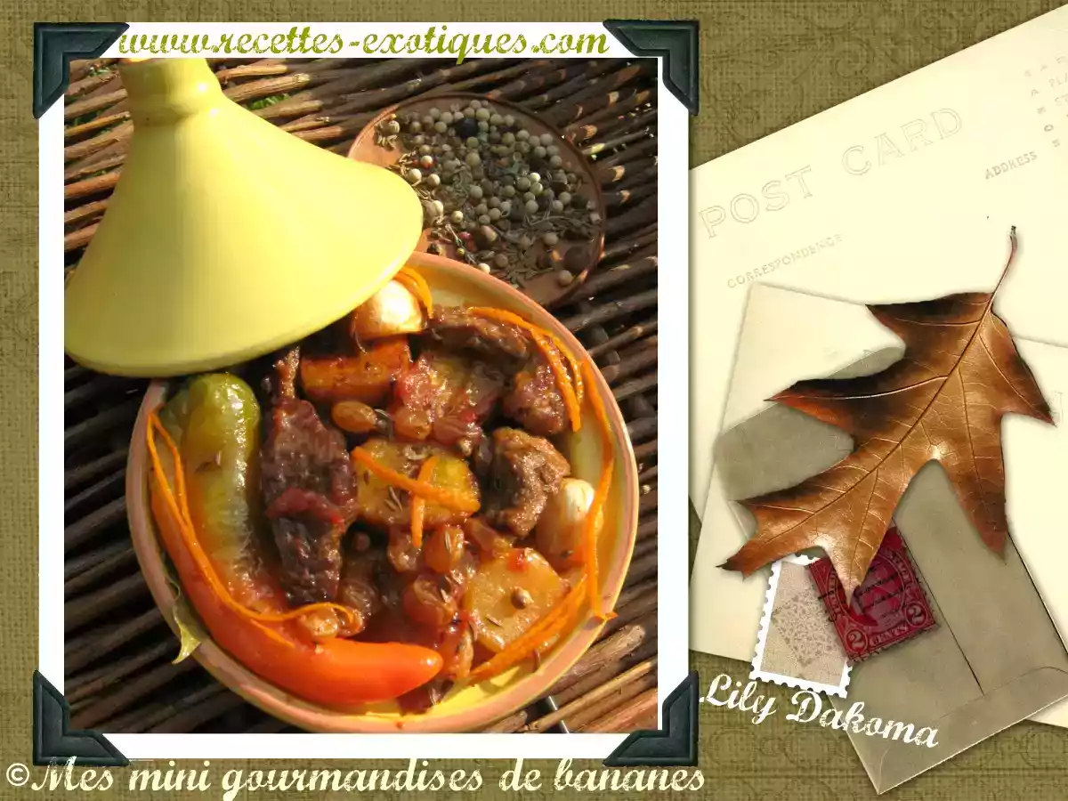 Tajine de boeuf aux plantains et oranges confites de Lily Dakoma