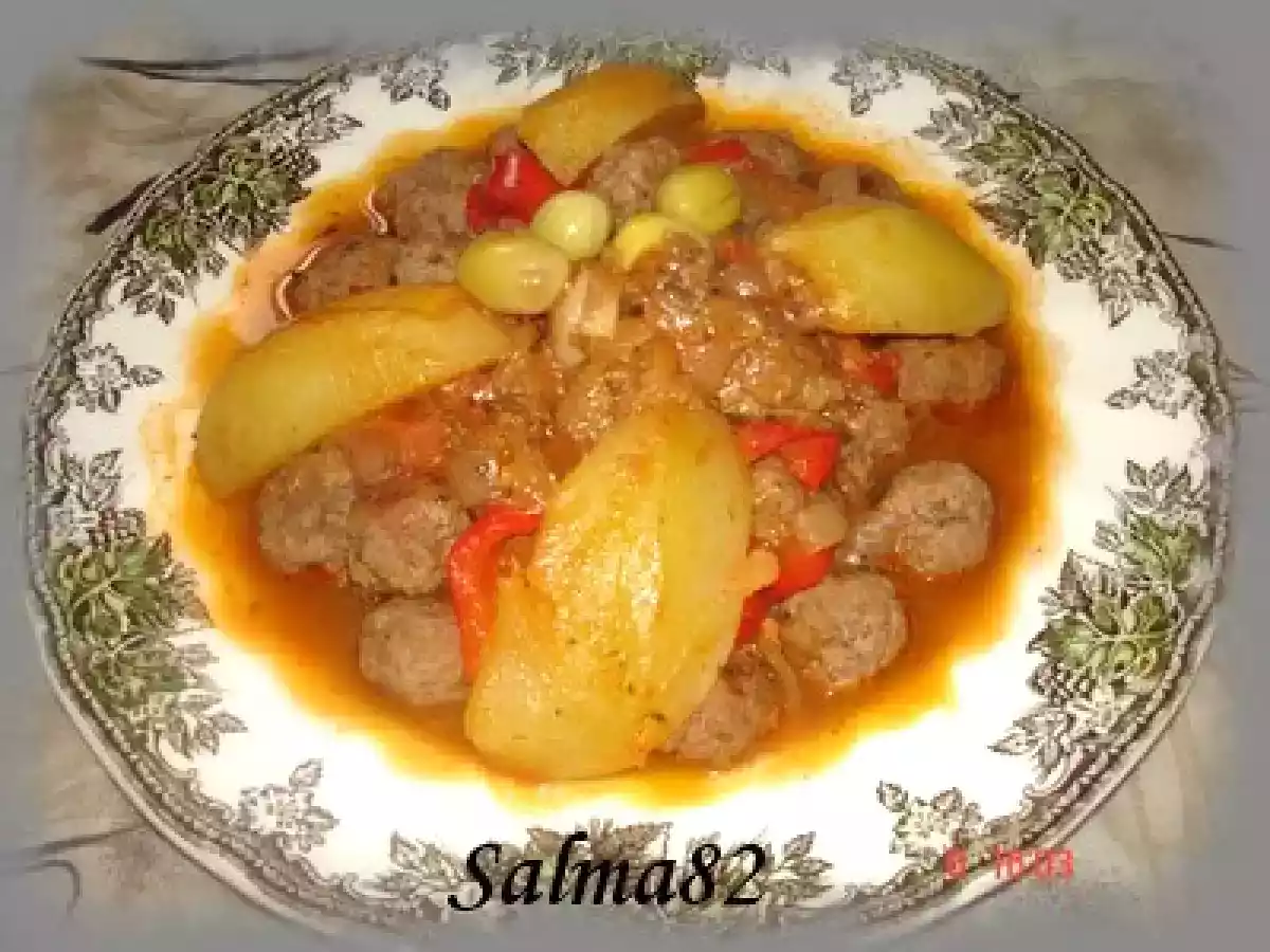 Tajine de boulette de viande et pomme de terre - photo 2