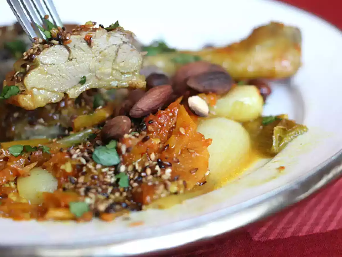 Tajine de canard au pamplemousse confit & amandes grillées - photo 2