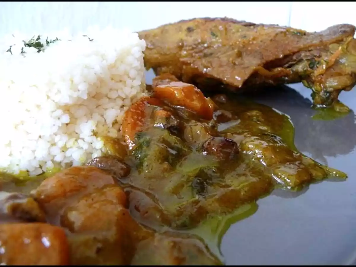 Tajine de canard sucré salé.