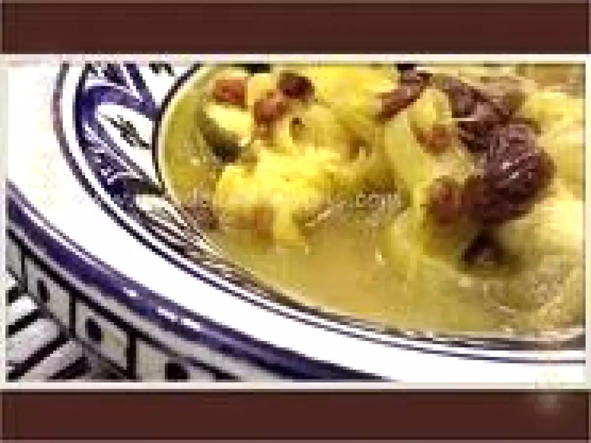 Tajine de Congre aux raisins secs