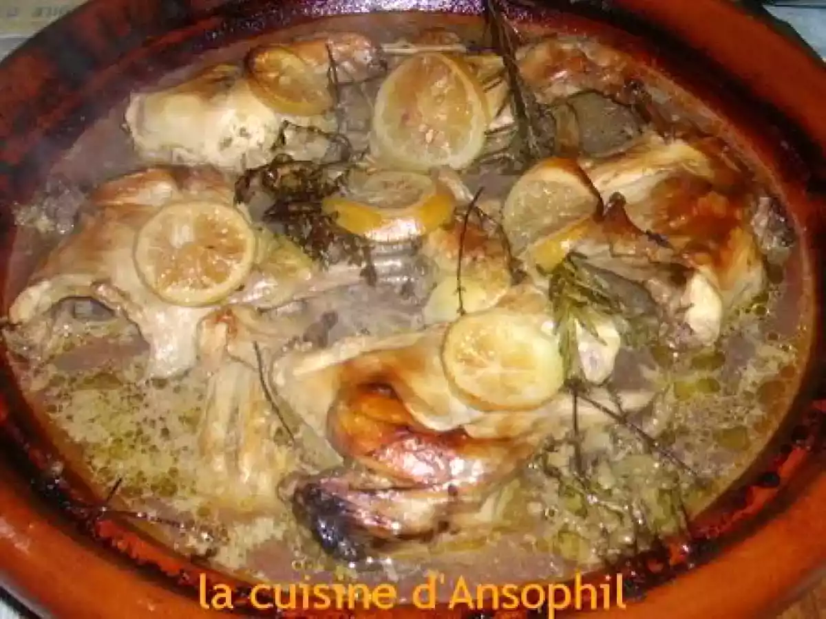 Tajine de lapin aux citrons confits et à la bière..voilà tout un .